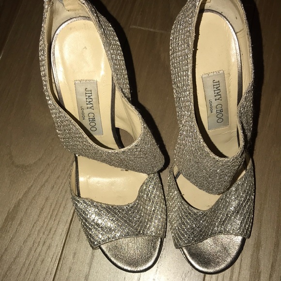 Jimmy Choo Glitter Sandals - Picture 3 of 6